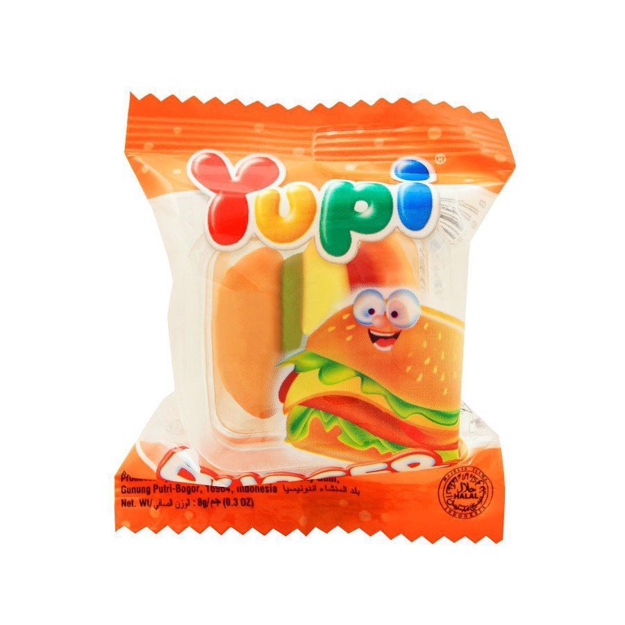 Kẹo Dẻo YuPi Burger 96gr Gồm Nhiều Lớp Kẹo Dẻo Nhiều Màu Sắc