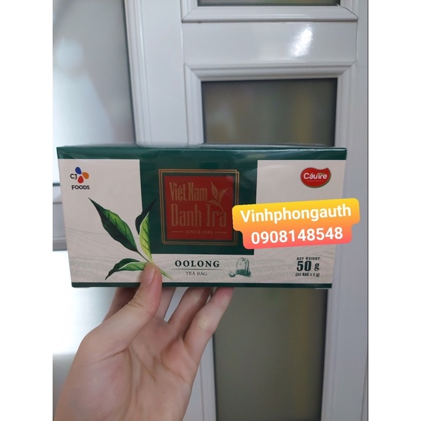 Trà Ô Long Cầu Tre Cao Cấp Hộp 50gr - Làm Món Ô Long Sen Vàng Chuẩn Vị