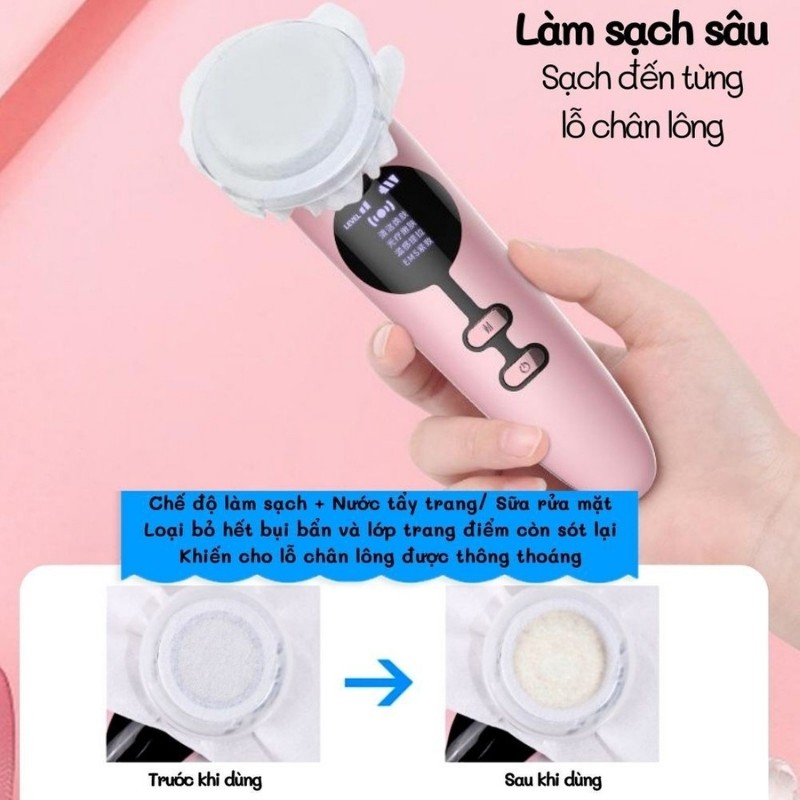 Máy massage mặt - mát xa mặt HOMZ Máy rửa mặt - đẩy tinh chất dưỡng chất bản cải tiến 2151 - BH 12 tháng | BigBuy360 - bigbuy360.vn