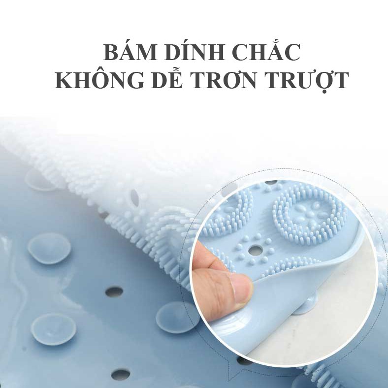 Thảm nhựa lót phòng tắm chống trơn trượt nhiều màu hình tròn