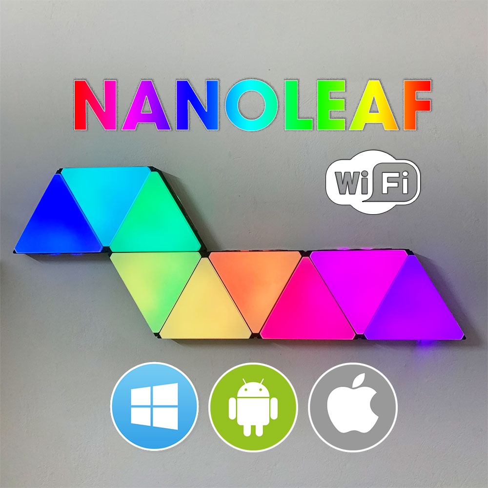 Đèn Nanoleaf tam giác trang trí Gaming - Sync màu màn hình - Nháy theo nhạc -118 hiệu ứng màu | WebRaoVat - webraovat.net.vn