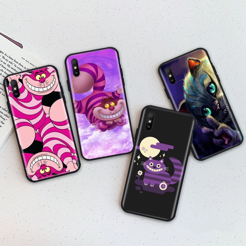 Ốp Lưng Mềm Màu Đen Mèo BOB-23 Cheshire Tương Thích Cho Samsung A82 Ultra A8 S22 J7 A32 Duo Plus Pro