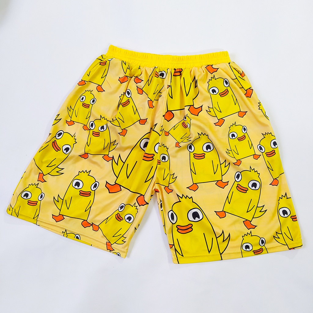 Quần đùi hoạt hình nhiều mẫu, quần short unisex phom rộng