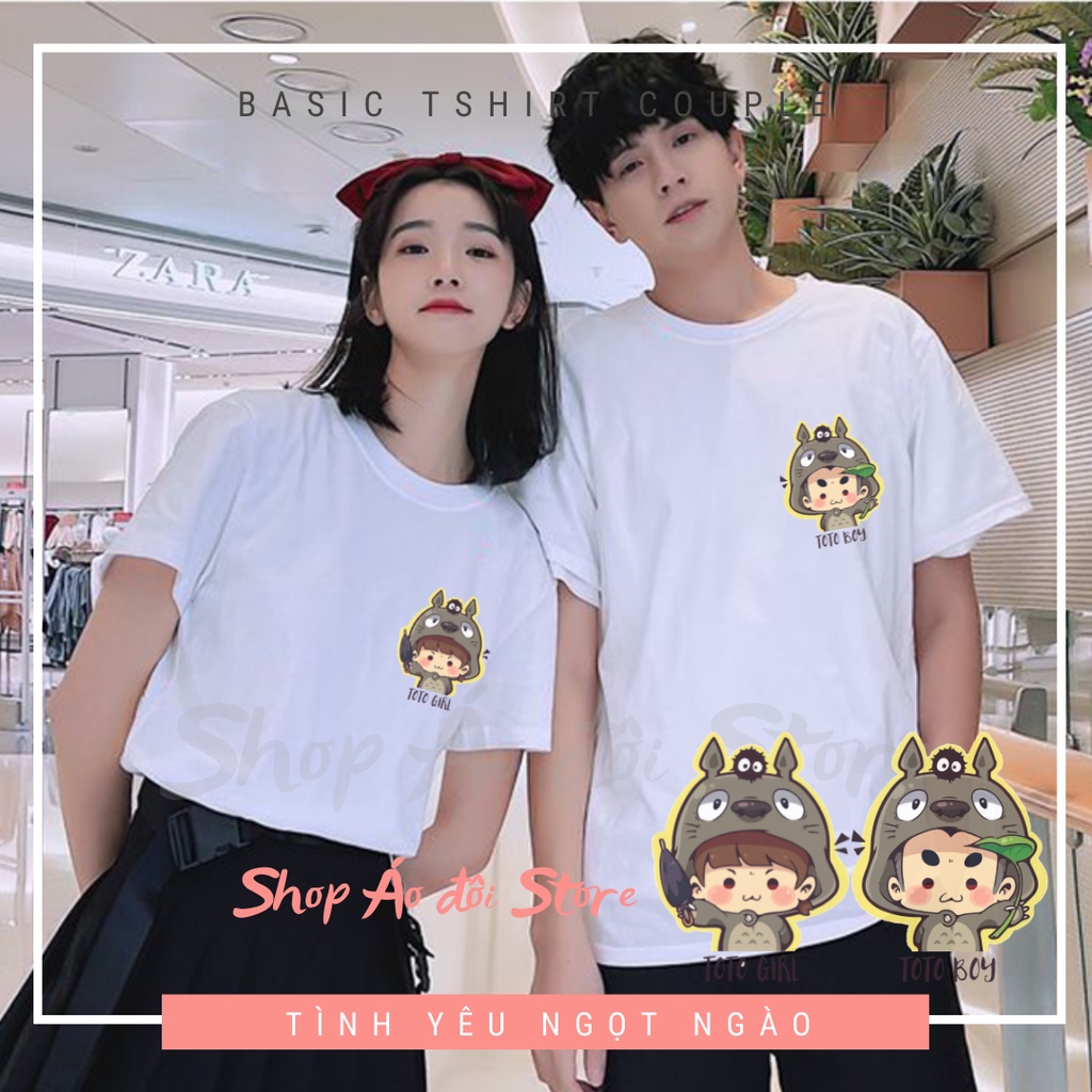 Áo đôi nam nữ tình yêu bạn thân đẹp giá rẻ ❤️COUPLE STORE❤️BST Áo cặp nam nữ mới nhất 2021 chất thun cotton co giãn tốt