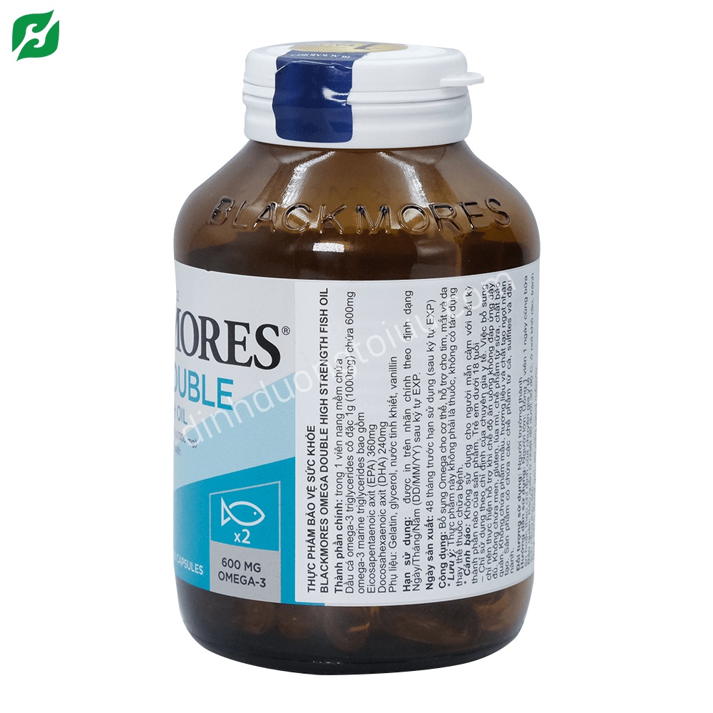 Viên uống Blackmores Omega Double (90 viên) – Bổ sung dầu cá Omega-3 gấp đôi