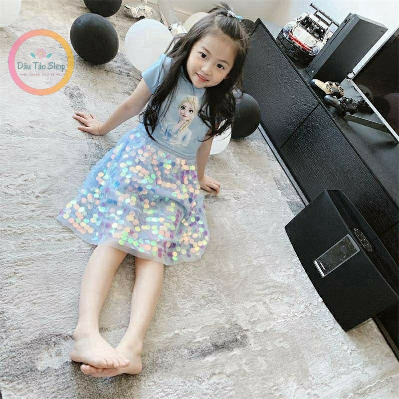 Váy Elsa đính kim sa