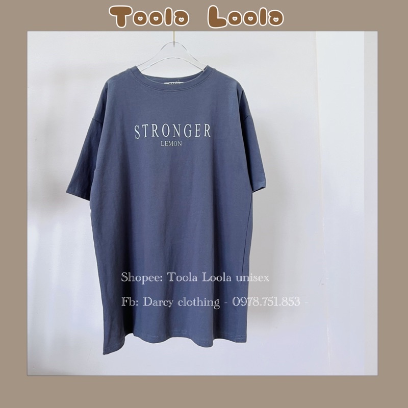 Áo Thun 3158 Đơn GIẢN - Phông Chữ Màu Xám Xanh - Thời Trang Unisex - SM11