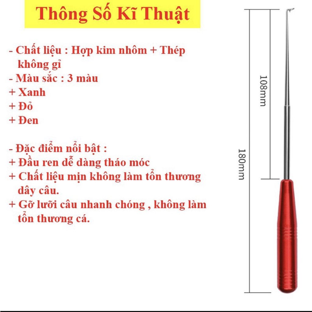 Dụng Cụ Gỡ Lưỡi Câu Chất Liệu Kim Loại Nhỏ Gọn Sử Dụng Tiện Lợi Phụ Kiện Câu Đài Chất Lượng