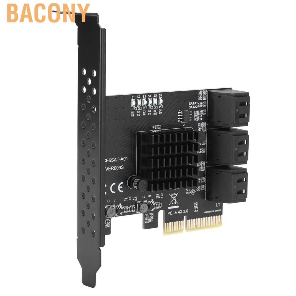 Thẻ Mở Rộng Pcie Sang 6 Cổng Sata3.0 Ổ Cứng 6g Pci-E3.0 Gen3 4x Hub