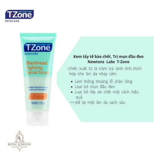 Combo 3 T-ZONE Gel Rửa Mặt 200ml + Kem Tẩy Da Chết 75ml + Gel Giảm Mụn 8ml Tinh Chất Tràm Trà T-Zone