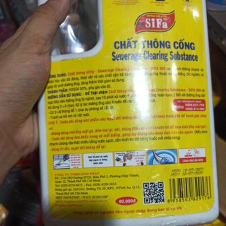 Chất thông cống(1,4kg) SIFA SIÊU MẠNH