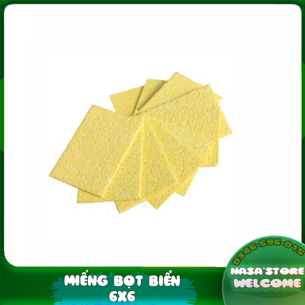 Bọt biển chùi mỏ hàn 6x6 cm (Loại Xịn )