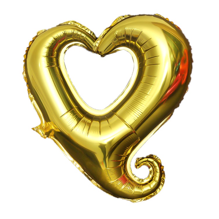 Bóng nhôm trái tim rỗng trang trí sinh nhật, party Fubao Store