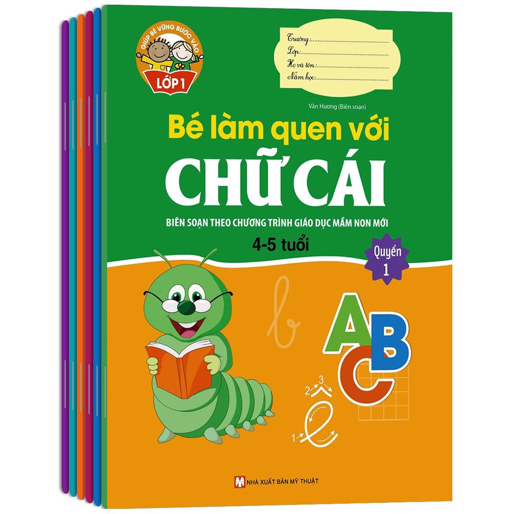 Sách - Giúp Bé Vững Bước Vào Lớp 1 - Bộ 6 quyển (4-5 tuổi)