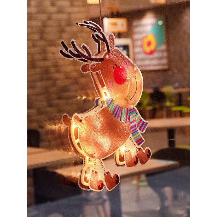 (Bán Buôn Sỉ) Đèn Noel gắn kính dùng pin T2