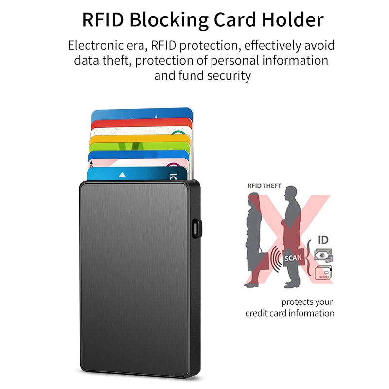 Ví Đựng Thẻ Tín Dụng RFID Bằng Nhôm Siêu Mỏng