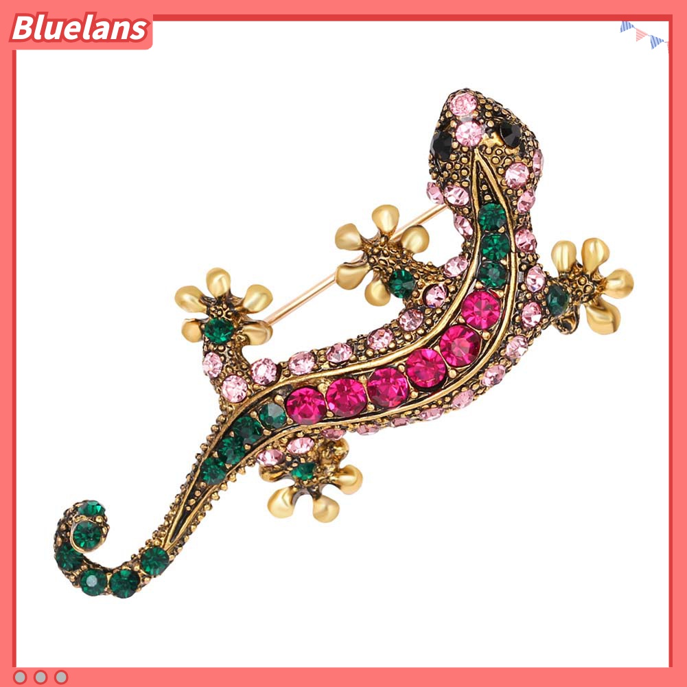 Ghim Cài Áo Hình Thằn Lằn Đính Đá Nhân Tạo Đẹp Mắt