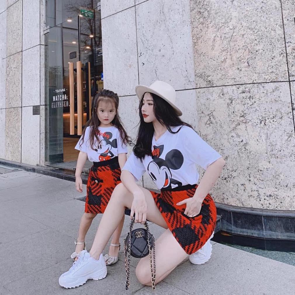 DP167 Follow Shop Săn Deal Hot Ngày 12/12 Áo Thun Mẹ Và Bé Gái Hình Chuột ATN6032