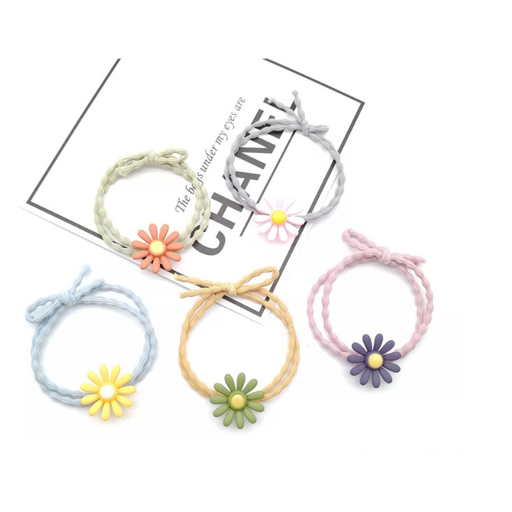Dây Buộc Tóc Hoa Cúc Hoạ Mi Hàn Quốc Hot Trend.