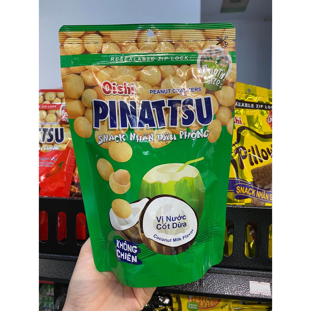 Đậu Phộng Da Cá Cốt Dừa Pinattsu Oishi gói 95g