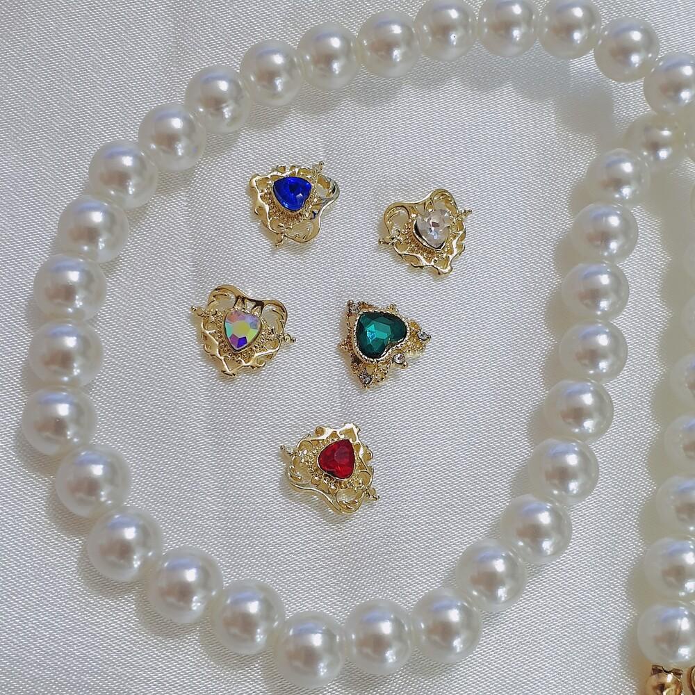 Charm Tim Cổ Điển | Màu Vàng Kim Loại Trang Trí Móng CT