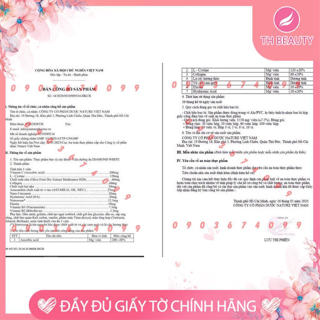&lt;THẬT 100%&gt; Viên uống trắng da Ngọc Trinh (Mẫu mới)