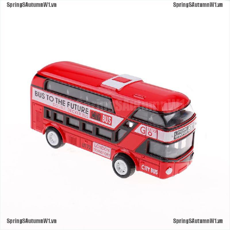 1 Quà tặng đồ chơi hình xe buýt 2 tầng của London chất liệu kim loại tỷ lệ 1:43
