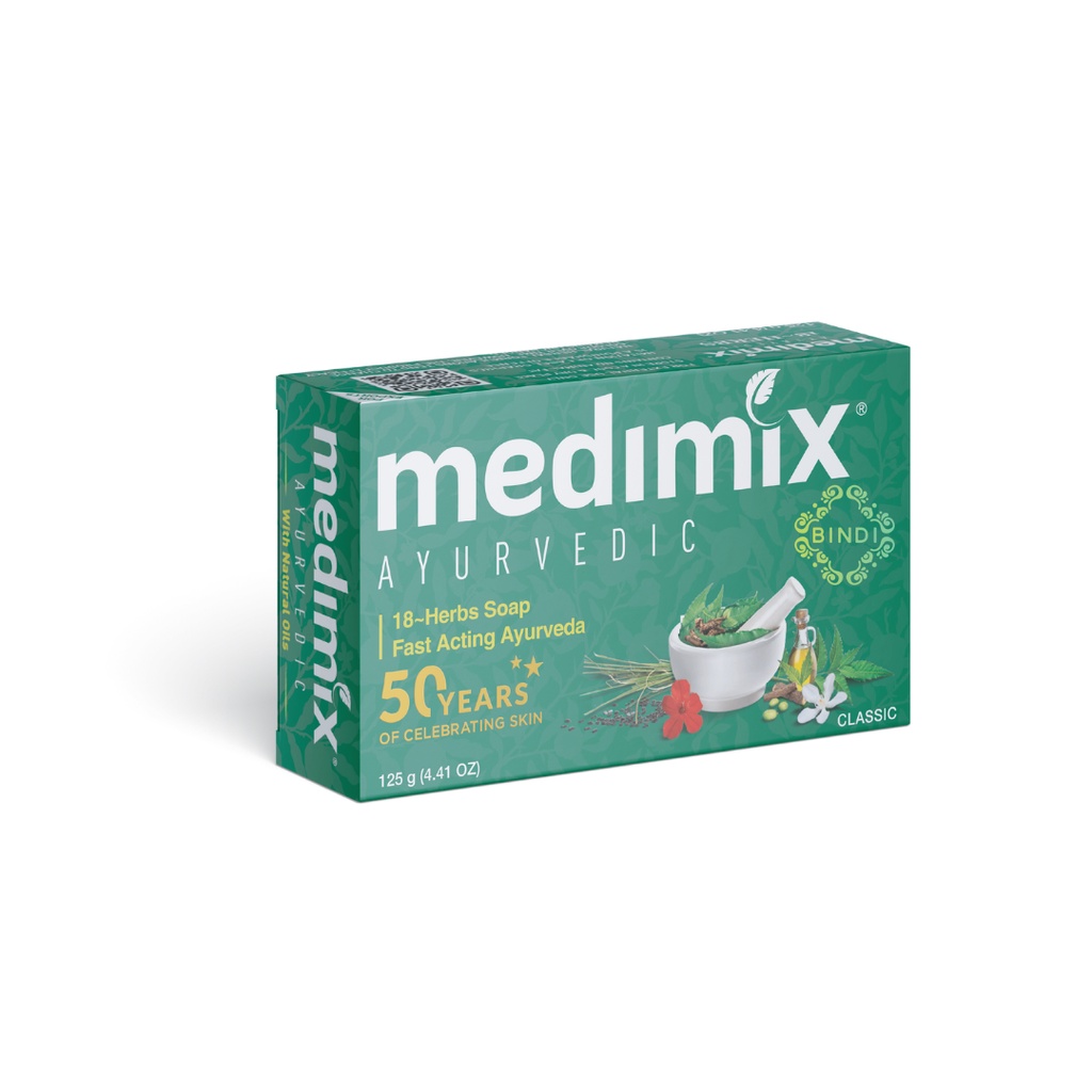 Xà Phòng Medimix 18 Loại Thảo dược Ayurveda Tác Động Nhanh 125g