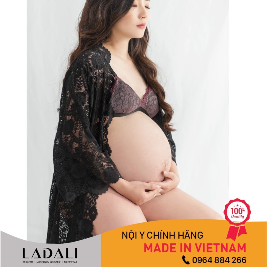 Áo lót có nắp mở cho con bú, bra bầu size lớn chống chảy xệ + Quần lót bầu - MS 518 TÍM