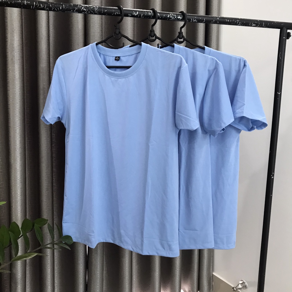 Áo Thun Trơn Nhiều Màu Cho Team Nhóm Form Vừa Mặc Thoải Mái Unisex Nam Nữ Có Size Trẻ Em Vải Dày Mịn Không Xù Lông