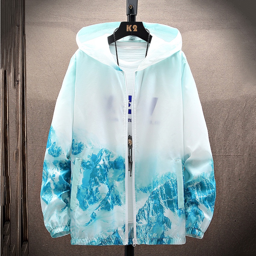 Áo Khoác Nam Nữ Có Mũ Trùm Đầu In Hai Mặt Hình Phong Cảnh Núi Non Dáng Trẻ Trung Thời Trang Zenkonam MEN JK 039