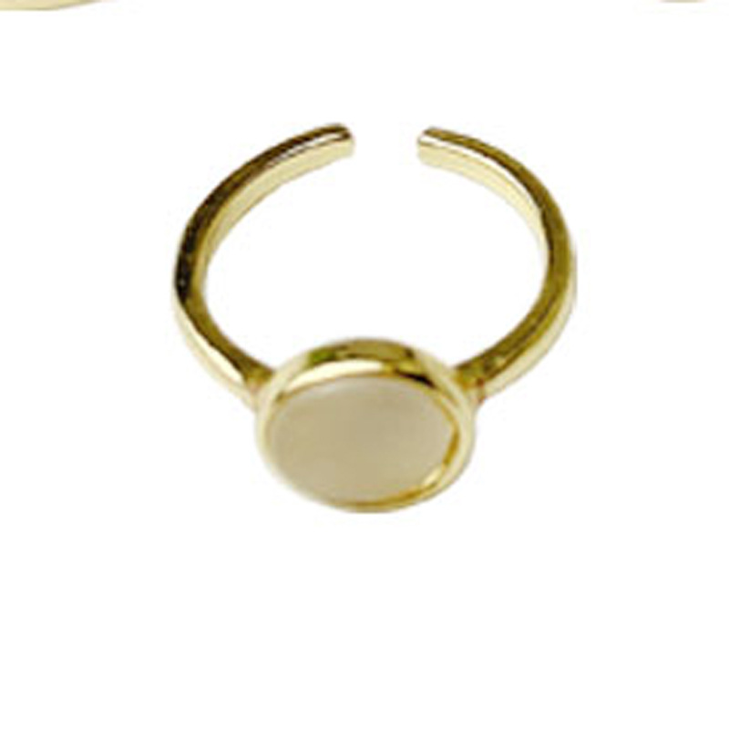 Nhẫn ngọc trai thiết kế gợn sóng có thể điều chỉnh phong cách Hàn Quốc Nhật Bản sang trọng khí chất 22625