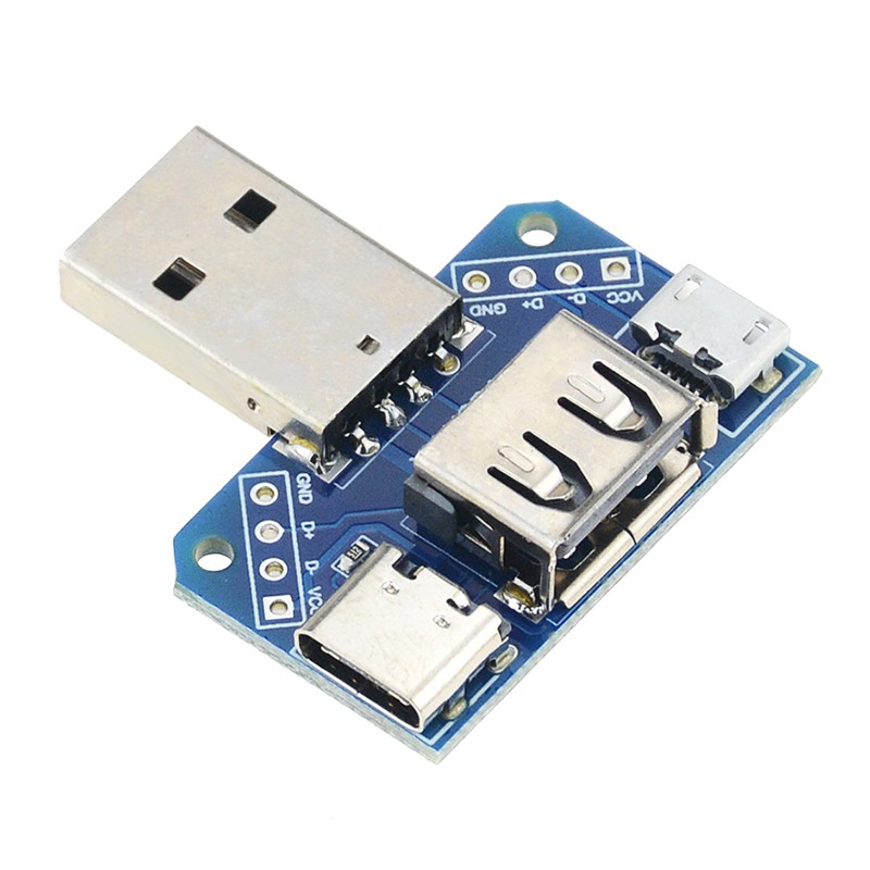 1 Đầu Chuyển Đổi Từ Usb Sang Micro Sang Type-C 4p 2.54mm Dc 5v