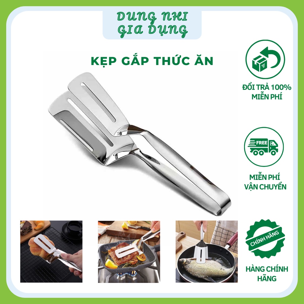 Gắp Đồ Ăn Inox Kẹp Gắp Thức Ăn Nóng Chống Rỉ cao Cấp Chịu Nhiệt Cao