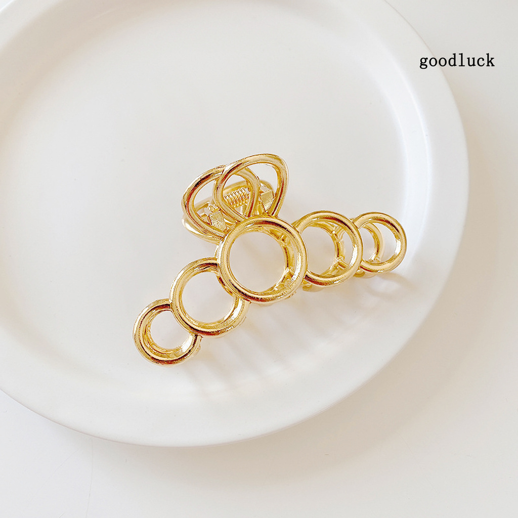 Kẹp Tóc Hợp Kim Màu Trơn Chống Trượt Cho Nữ