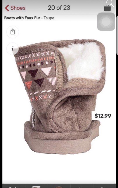 Boot lót lông Hm cho bé gái