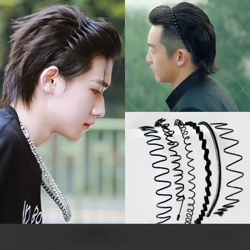 Kẹp Tóc Thể Thao Gợn Sóng Đơn Giản Thời Trang Hàn Quốc Cho Nam