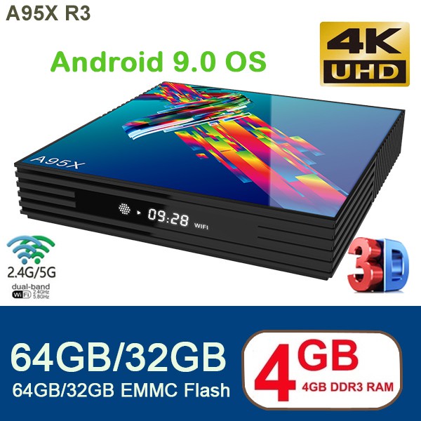 NEW Android 9.0 A95X R3 Smart TV BOX 6K Resolution RK3318 Chip Quad Core 64 bit Dual WIFI HDM2.0