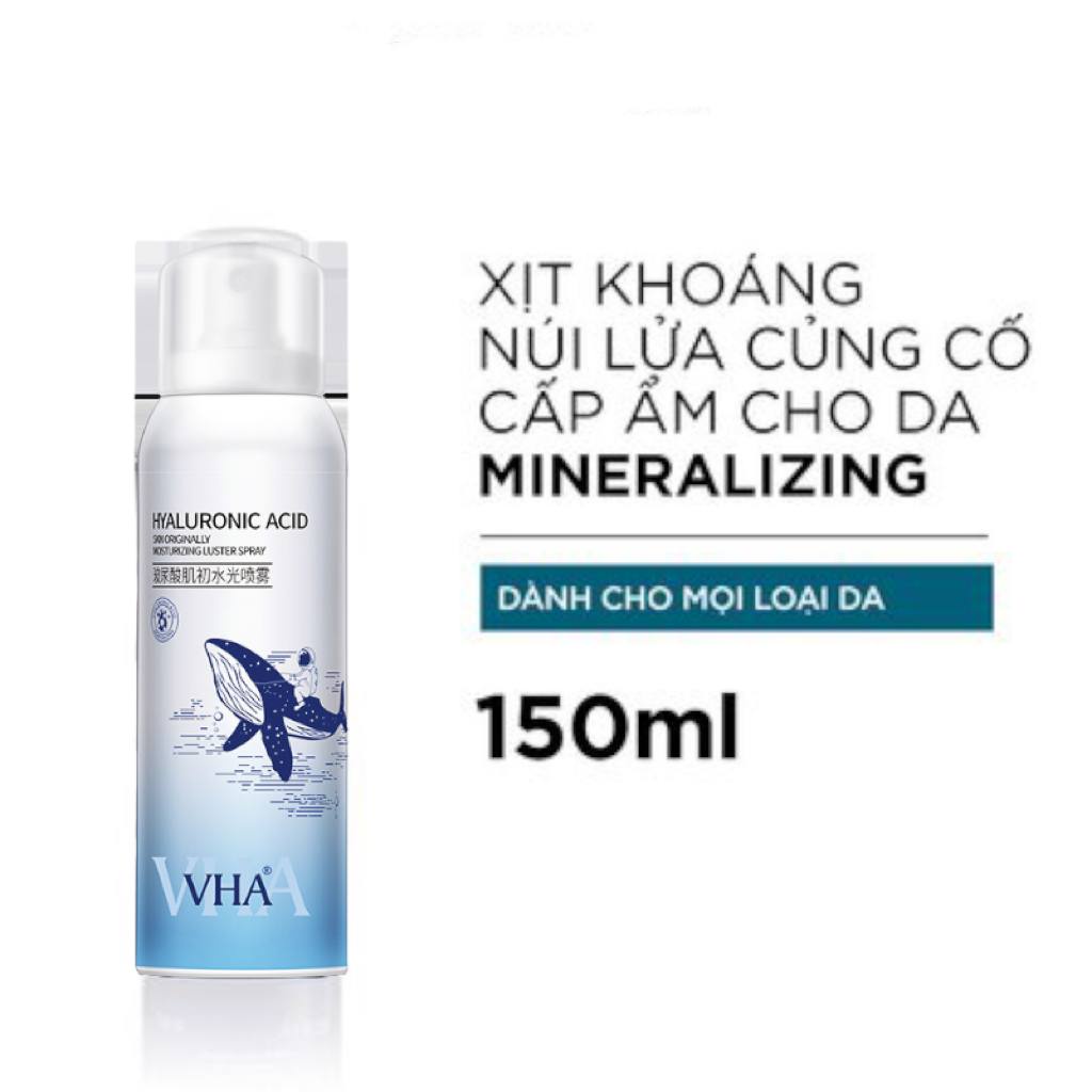 Xịt Khoáng VHA cung cấp độ ẩm cho da và làm dịu da, làm tươi mới làn da Nội địa trung 150ml ZUZU