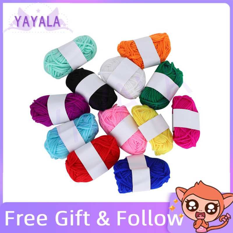 Set 12 Cuộn Len Đan Giày