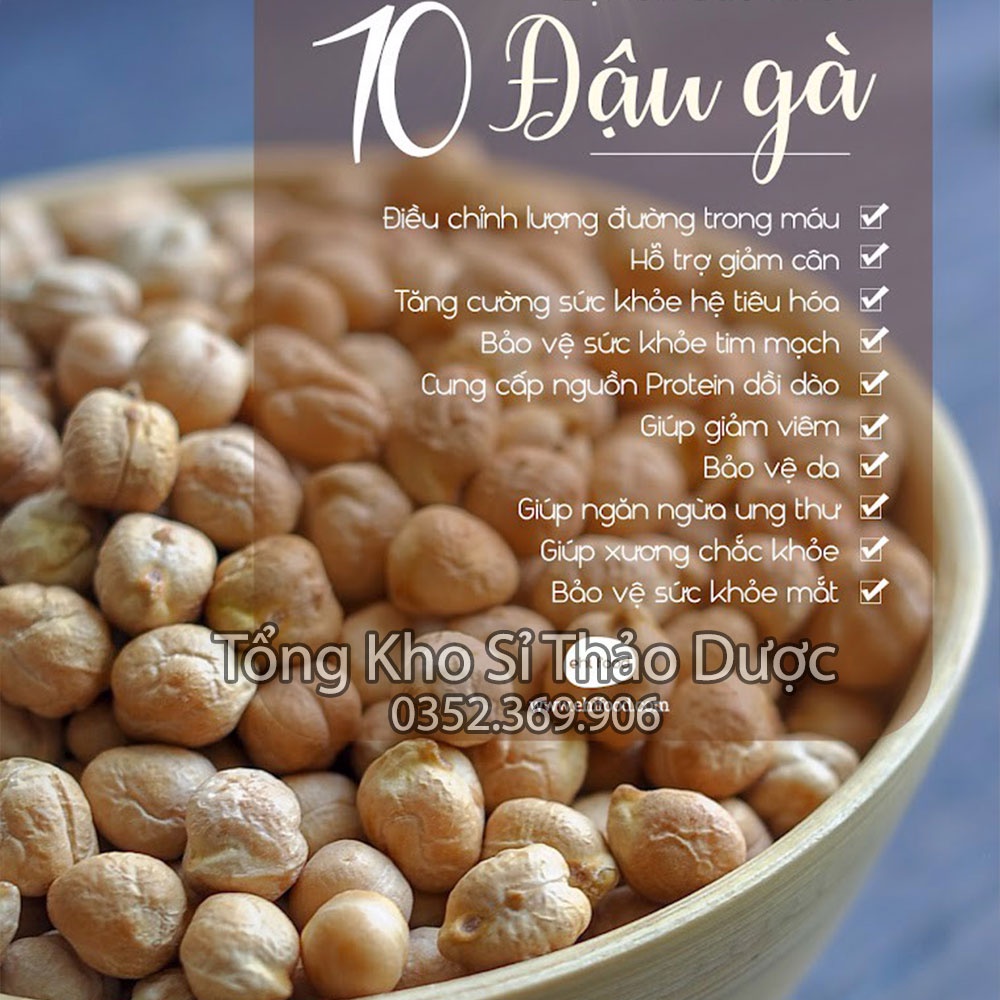 Đậu gà hữu cơ 1kg (Hạt dinh dưỡng nhập khẩu, dùng làm sữa hạt chế biến món ăn)