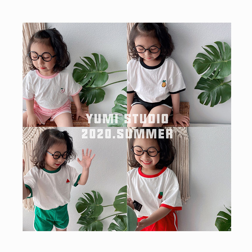 Set Đồ Thể Thao Ngắn Tay Phong Cách Hàn Quốc Dành Cho Bé Gái