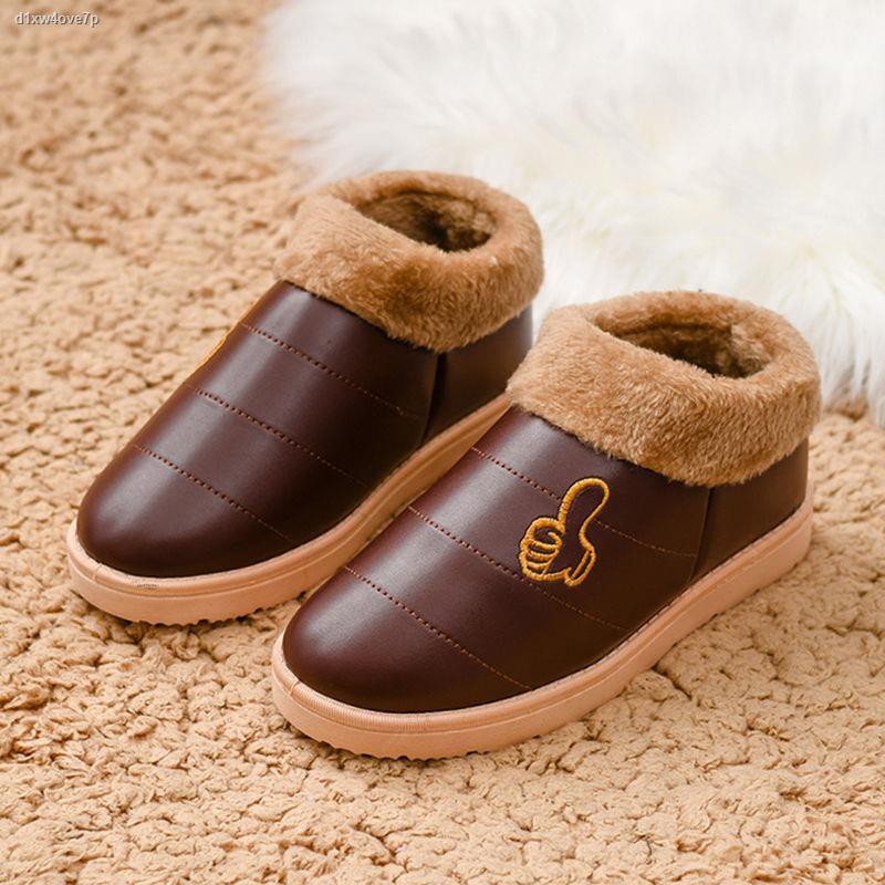 Giày nam và nữ mùa đông, bông cho người trung niên cao tuổi, nhung, đi tuyết ấm áp, trang trí nội thất gia đình, bố, mẹ