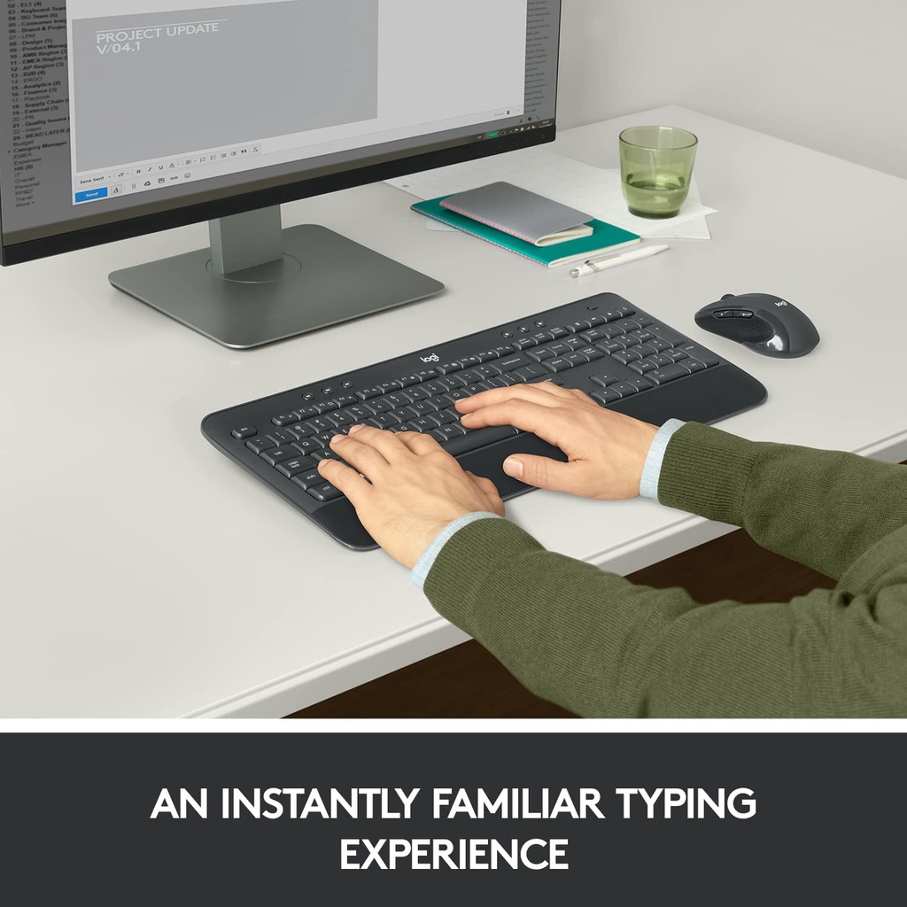 Bộ Bàn phím Chuột Logitech không dây MK545 - Hàng Chính hãng