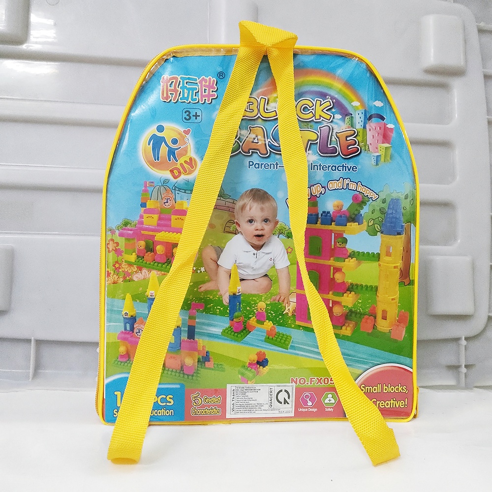 Xếp hình balo nhiều chi tiết hàng Việt Nam-Bộ xếp ghép hình mầm non cho bé Size To- Xếp hình thông minh