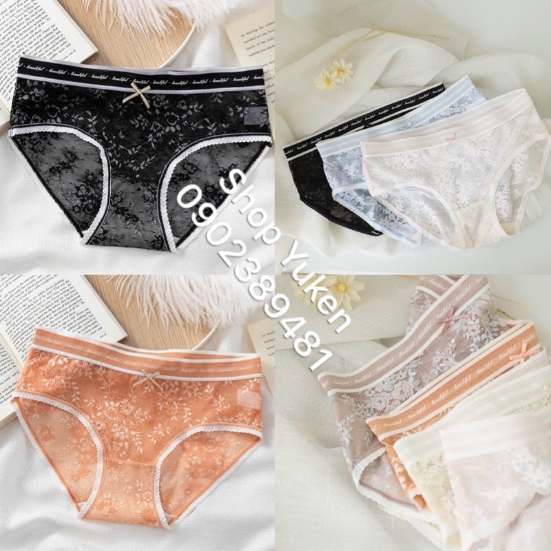 Combo 5 Quần Lót Ren Nữ Cao Cấp. Quần lót ren mỏng sexy