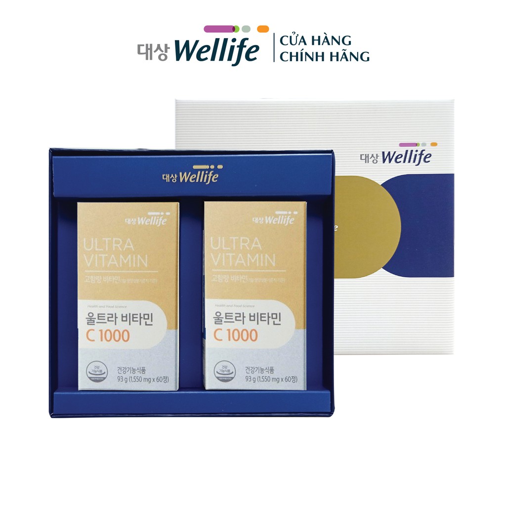 Ultra Vitamin C 1000 Daesang Wellife set 2 hộp x 60 viên