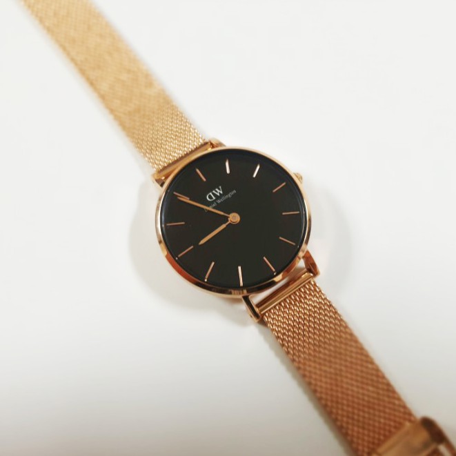 [𝐆𝐈𝐅𝐓 𝐒𝐄𝐓]Đồng Hồ Nữ Daniel Wellington Classic Petite Melrose Black + Vòng Tay DW Cuff Chính Hãng - OtisWatch