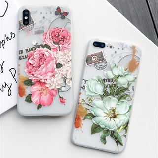 Ốp lưng iphone - ốp lưng dẻo Hoa hồng và Hoa trà dành cho iphone 6 đến 12promax - a37 & a01a