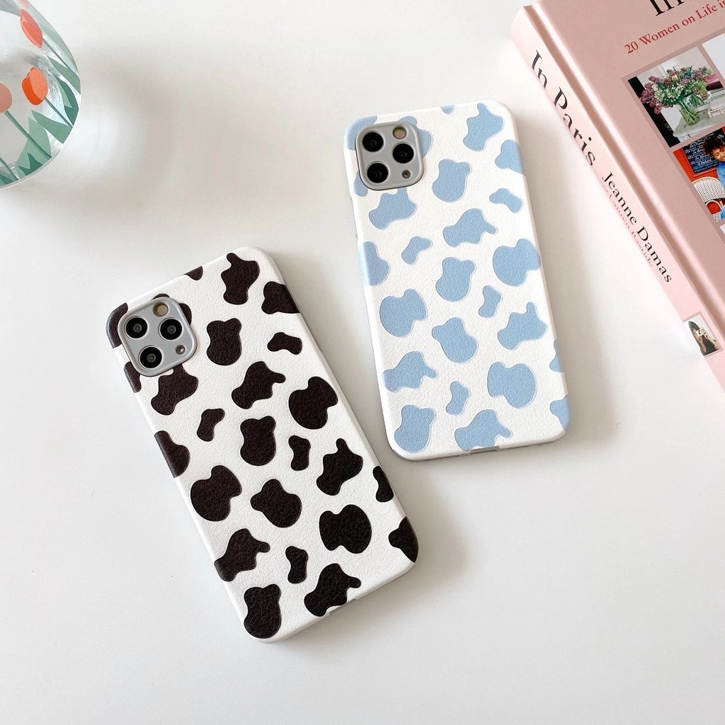 Ốp Điện Thoại Họa Tiết Bò Sữa Dễ Thương Cho Iphone 7 8 + Ix Xr Xsmax 11 Pro Promax | BigBuy360 - bigbuy360.vn